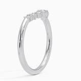 Aria Contoured Diamond Ring (1/6 ct. tw.) in white gold — side view