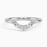 Aria Contoured Diamond Ring (1/6 ct. tw.) in white gold — top view
