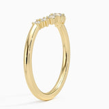Aria Contoured Diamond Ring (1/6 ct. tw.) in yellow gold — side view