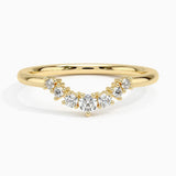 Aria Contoured Diamond Ring (1/6 ct. tw.) in yellow gold — top view