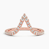 Nouveau Diamond Ring in rose gold — top view