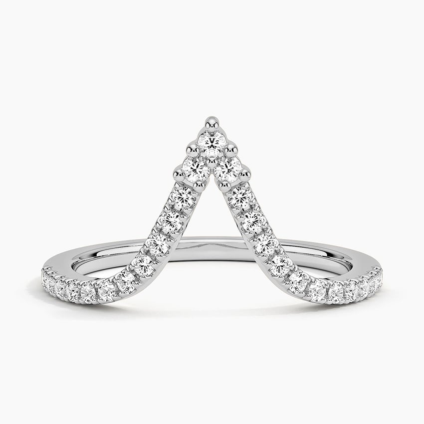 Nouveau Diamond Ring in white gold — top view