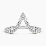 Nouveau Diamond Ring in white gold — top view