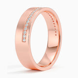 Austin Diamond 5.5mm Wedding Ring (1/5 ct. tw.) in rose gold — side view