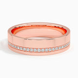 Austin Diamond 5.5mm Wedding Ring (1/5 ct. tw.) in rose gold — top view