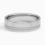 Austin Diamond 5.5mm Wedding Ring (1/5 ct. tw.) in white gold — top view