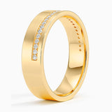 Austin Diamond 5.5mm Wedding Ring (1/5 ct. tw.) in yellow gold — side view