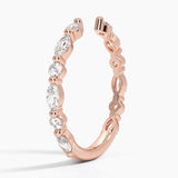 Luxe Versailles Diamond Open Ring (1/2 ct. tw.) in rose gold — side view
