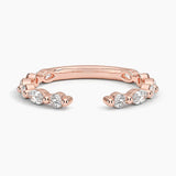 Luxe Versailles Diamond Open Ring (1/2 ct. tw.) in rose gold — top view
