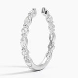 Luxe Versailles Diamond Open Ring (1/2 ct. tw.) in white gold — side view