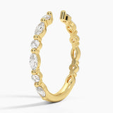 Luxe Versailles Diamond Open Ring (1/2 ct. tw.) in yellow gold — side view