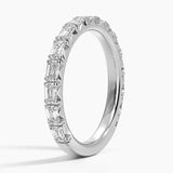 Nathalie Emerald Cut Lab Diamond Ring in white gold