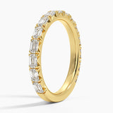 Nathalie Emerald Cut Lab Diamond Ring in yellow gold