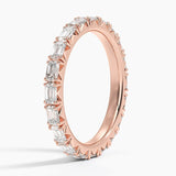 Nathalie Emerald Cut Eternity Lab Diamond Ring (1 ct. tw.) in rose gold — side view