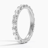 Nathalie Emerald Cut Eternity Lab Diamond Ring (1 ct. tw.) in white gold — side view