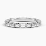 Nathalie Emerald Cut Eternity Lab Diamond Ring (1 ct. tw.) in white gold — top view