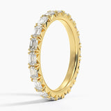 Nathalie Emerald Cut Eternity Lab Diamond Ring (1 ct. tw.) in yellow gold — side view