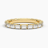 Nathalie Emerald Cut Eternity Lab Diamond Ring (1 ct. tw.) in yellow gold — top view