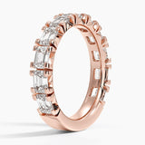 Luxe Nathalie Emerald Cut Lab Diamond Ring (2 1/2 ct. tw.) in rose gold — side view