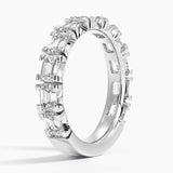 Luxe Nathalie Emerald Cut Lab Diamond Ring (2 1/2 ct. tw.) in white gold — side view