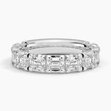 Luxe Nathalie Emerald Cut Lab Diamond Ring (2 1/2 ct. tw.) in white gold — top view