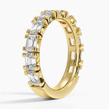 Luxe Nathalie Emerald Cut Lab Diamond Ring (2 1/2 ct. tw.) in yellow gold — side view