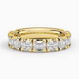 Luxe Nathalie Emerald Cut Lab Diamond Ring (2 1/2 ct. tw.) in yellow gold — top view