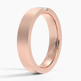 Luxe Apollo Diamond 4.5mm Wedding Ring in rose gold — side view