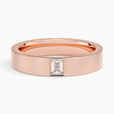 Luxe Apollo Diamond 4.5mm Wedding Ring in rose gold — top view