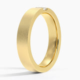 Luxe Apollo Diamond 4.5mm Wedding Ring in yellow gold — side view