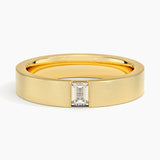Luxe Apollo Diamond 4.5mm Wedding Ring in yellow gold — top view
