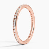 Tabitha Channel Set Eternity Lab Diamond Ring (1/3 ct. tw.) in rose gold — side view