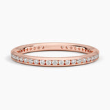 Tabitha Channel Set Eternity Lab Diamond Ring (1/3 ct. tw.) in rose gold — top view