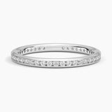 Tabitha Channel Set Eternity Lab Diamond Ring (1/3 ct. tw.) in white gold — top view