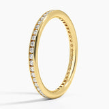 Tabitha Channel Set Eternity Lab Diamond Ring (1/3 ct. tw.) in yellow gold — side view