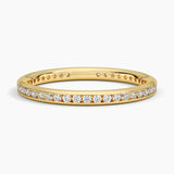 Tabitha Channel Set Eternity Lab Diamond Ring (1/3 ct. tw.) in yellow gold — top view