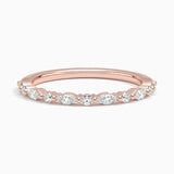 Delicate Versailles Diamond Ring (1/4 ct. tw.) in rose gold — top view