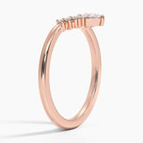 Lunette Diamond Ring (1/5 ct. tw.) in rose gold — side view