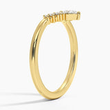 Lunette Diamond Ring (1/5 ct. tw.) in yellow gold — side view