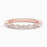 Versailles Three-Quarter Coverage Diamond Ring (1/2 ct. tw.) in rose gold — top view