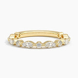 Versailles Three-Quarter Coverage Diamond Ring (1/2 ct. tw.) in yellow gold — top view