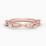 Secret Garden Diamond Wedding Ring (1/4 ct. tw.) in rose gold — top view