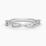 Secret Garden Diamond Wedding Ring (1/4 ct. tw.) in white gold — top view