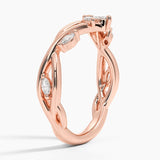 Secret Garden Contour Diamond Ring (1/4 ct. tw.) in rose gold — side view
