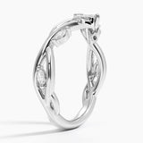 Secret Garden Contour Diamond Ring (1/4 ct. tw.) in white gold — side view