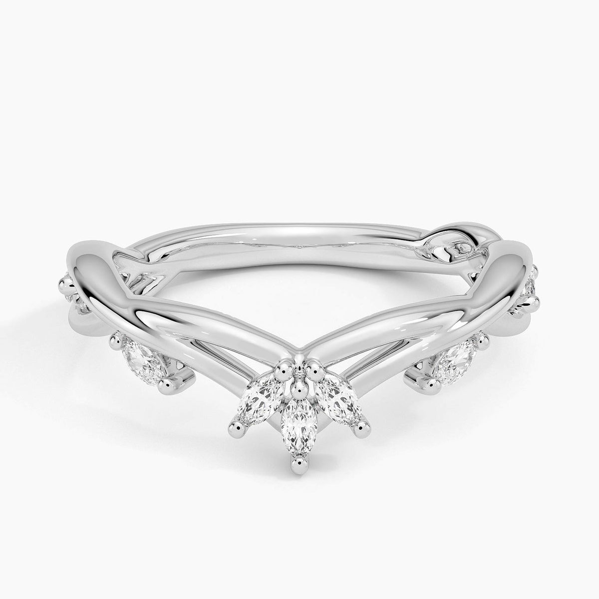 Secret Garden Contour Diamond Ring (1/4 ct. tw.) in white gold — top view