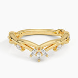Secret Garden Contour Diamond Ring (1/4 ct. tw.) in yellow gold — top view