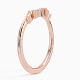 Yvette Diamond Ring in rose gold — side view