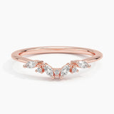 Yvette Diamond Ring in rose gold — top view