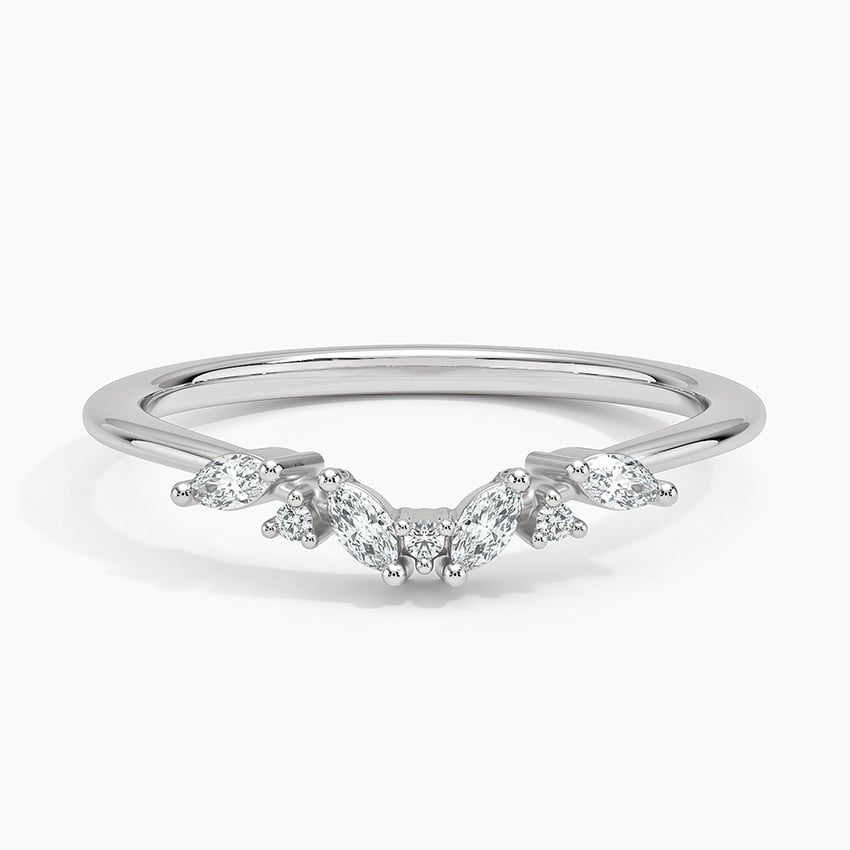 Yvette Diamond Ring in white gold — top view